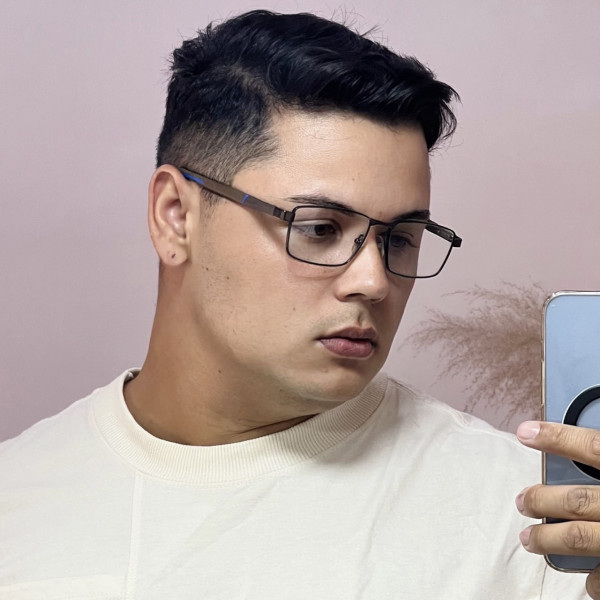 Armação de Óculos 86002 Retangular Marrom